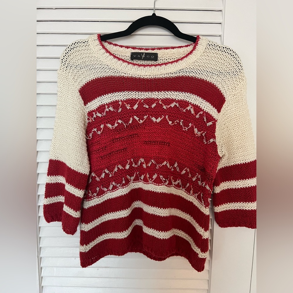 Norwegian Pullover, red white